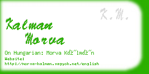 kalman morva business card